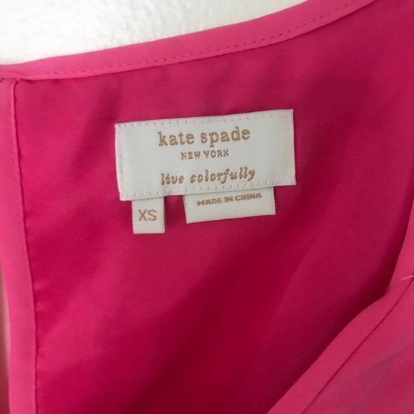 Kate Spade Silk Sleeveless Bow Detail Top Pink Sz XS - Picture 3 of 5